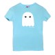 Camiseta manga corta azulita diseño fantasma