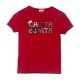 Camiseta manga corta roja diseño letras marineras