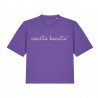 Camiseta Corta Morada Purpurina