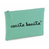 Estuche color mint letras Carita Bonita negras