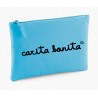 Estuche color azul letras Carita Bonita negras