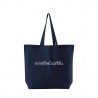 Totebag grande Azul marino con letras Flores