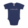 Body bebe azul marino letras FLORES