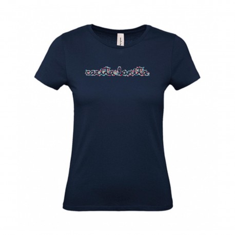 Camiseta Mujer letras FLORES