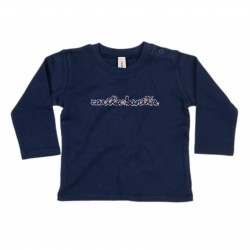 Camiseta Bebe letras de FLORES