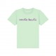 Camiseta Infantil Mint con letras purpurina en Morado