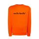 Sudadera naranja fluor letras negras UNISEX