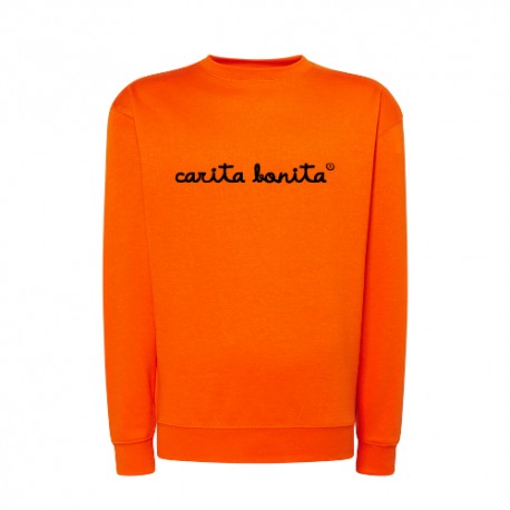 Sudadera naranja fluor letras negras UNISEX