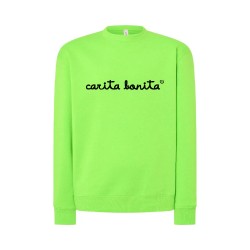 Sudadera verde lima fluor letras negras UNISEX
