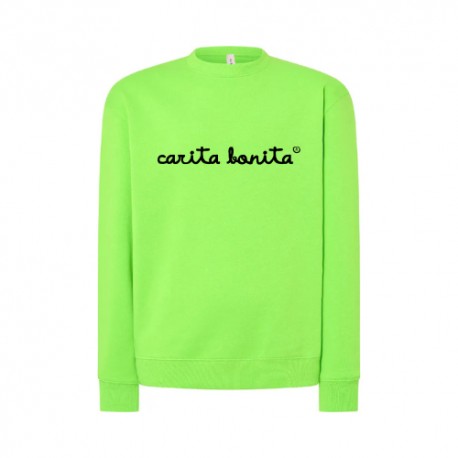 Sudadera verde lima fluor letras negras UNISEX