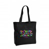 Totebag grande Negra " Me gusta un festival, me gustas tú "