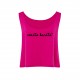 Camiseta boxy tirantes Rosa fucsia