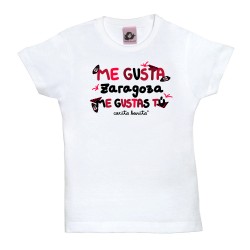 Camiseta infantil "ME GUSTA ZARAGOZA ME GUSTAS TÚ"