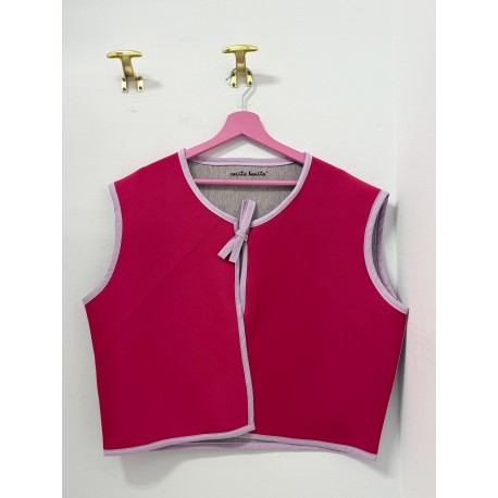 Chalecos reversibles ribete Rosa