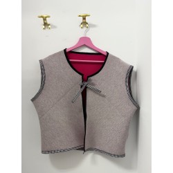 Chalecos reversibles ribete Negro cuadrados
