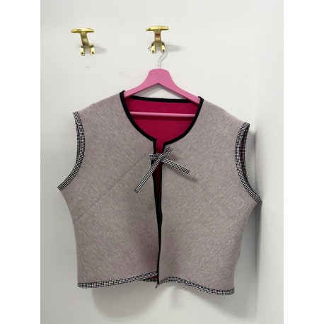 Chalecos reversibles ribete Negro cuadrados