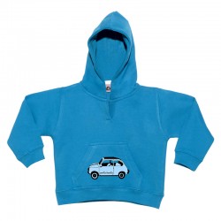 Sudadera para bebé con capucha diseño 600 azulito.