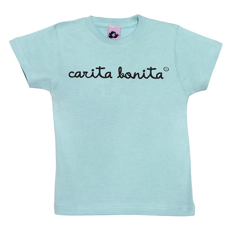 Camiseta corta para niños colores diseño de carita negras