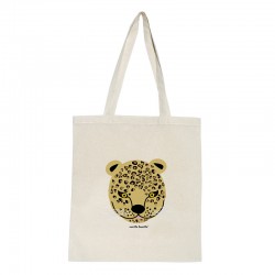 Tote bag natural diseño leopardo
