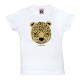 Camiseta manga corta para niños blanca diseño Leopardo