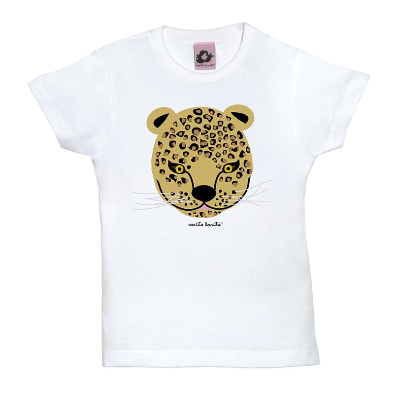 Camiseta manga corta para niños diseño Leopardo