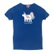 Camiseta manga corta azulona diseño unicornio