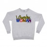 Sudadera sin capucha gris Wonder Woman