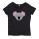 Camiseta manga corta negra cuello redondo diseño Koala