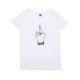 Camiseta manga corta blanca diseño Vive y deja vivir