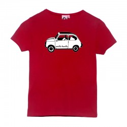 Camiseta manga corta roja con el 600 blanco