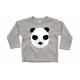 camiseta manga larga gris bebe Oso panda